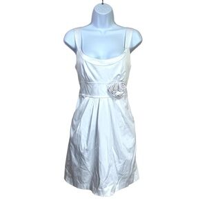 Size 9 White Sleeveless Cocktail Dress Pockets Event Party Juniors Medium